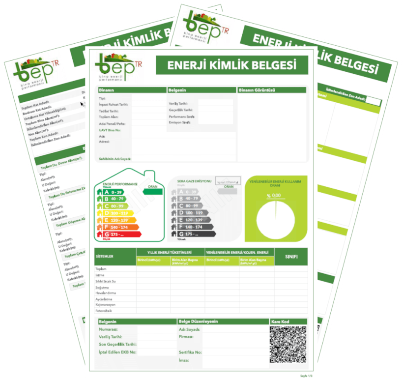 Enerji Kimlik Belgesi örneği - bepTR